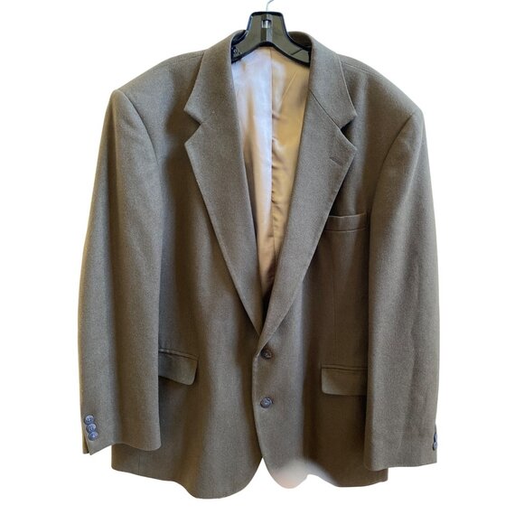 Haggar Mens Olive Green Wool Blazer Gentlemans Fit Size 46R - Picture 1 of 5